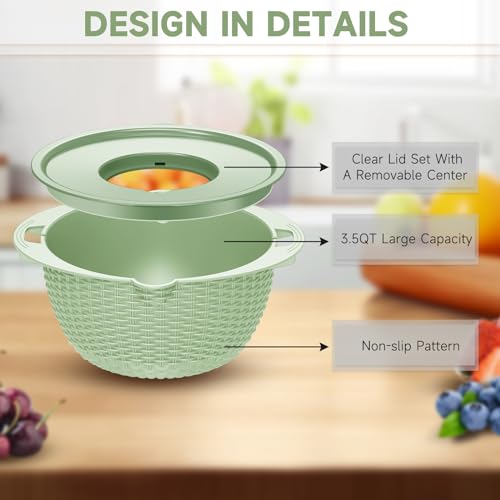 4 1 Strainer with Bowl & Spoons Set
