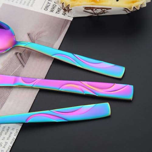 30 Piece Rainbow Silverware Set for 6 (30 Count)