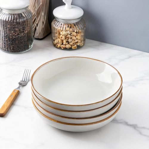 8.5’’ Ceramic Pasta Bowls Set of 4 (4 Count)