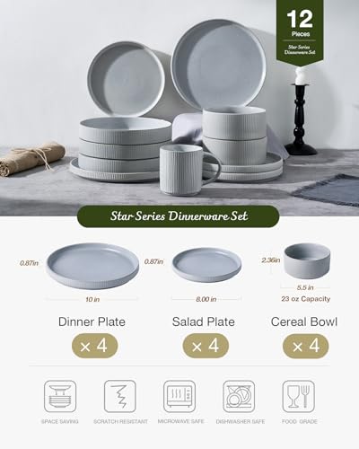 Star Stoneware Dinnerware Set (12 Count)