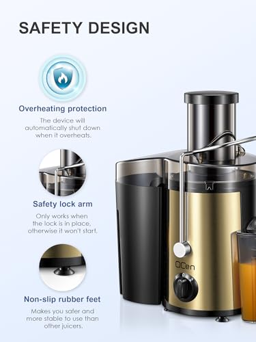 Juicer Machine 500W Centrifugal Juicer with Extra Wide Feed Chute