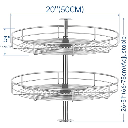 20" Chrome Corner Cabinet Lazy Susan