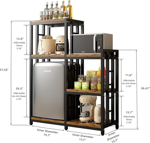 Kitchen Storage Shelf Bakers Rack (35.274 Ounce)