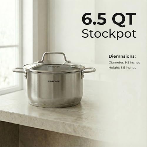 6.5 QT Stock Pot with Lid