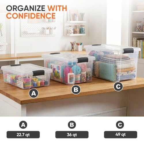 Clear Storage Boxes with Lids (3 Count)