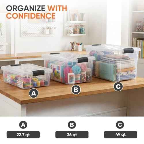 Clear Storage Boxes with Lids (5 Count)