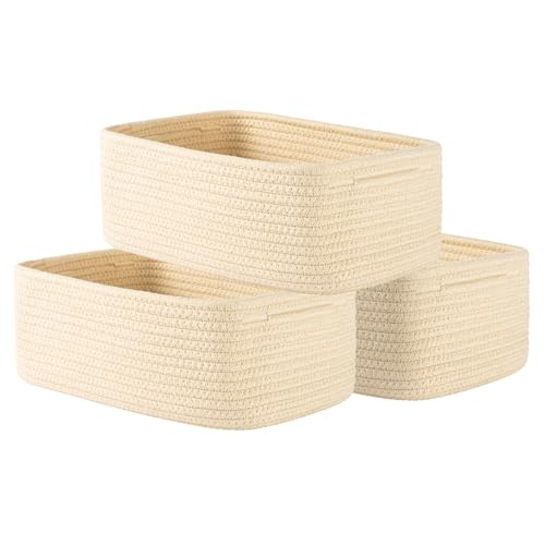 Small Woven Storage Basket for Organizing (3 Count)