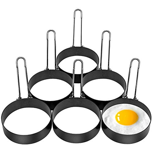 6 Pack Griddle Egg Rings for Frying (6 Count)