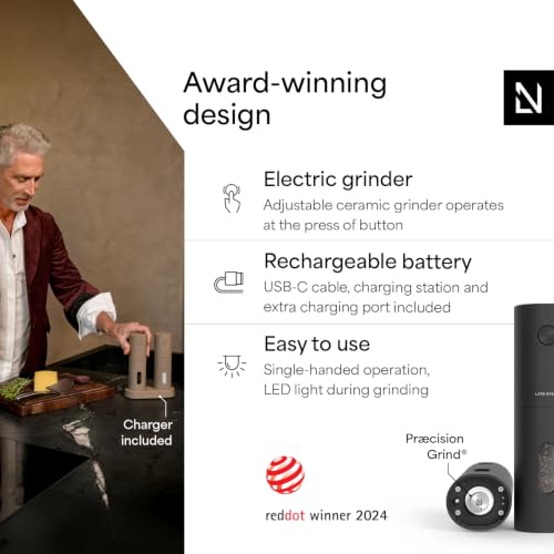 Electric Salt and Pepper Grinder Set