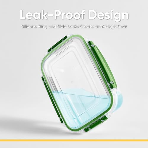 Plastic Food Storage Containers with Airtight Lids (4 Count)