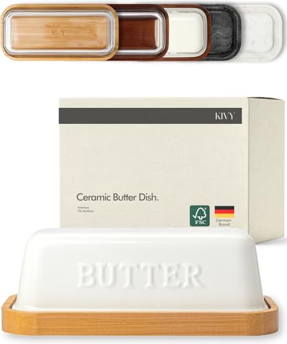 Ceramic butter dish with airtight lid that keeps butter soft