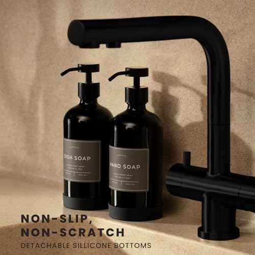Hand and Dish Soap Dispenser for Kitchen and Bathroom (2 Count)