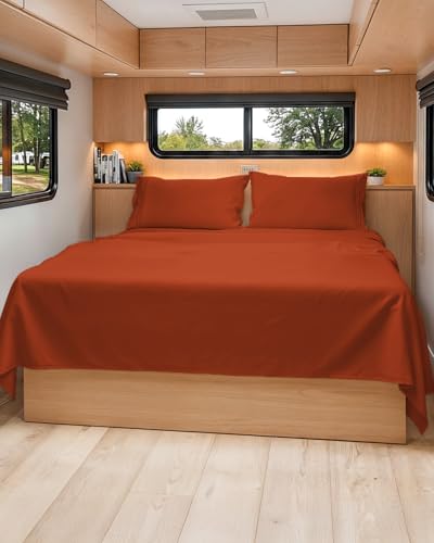 Short Queen Size 4 Piece Bed Sheet Set