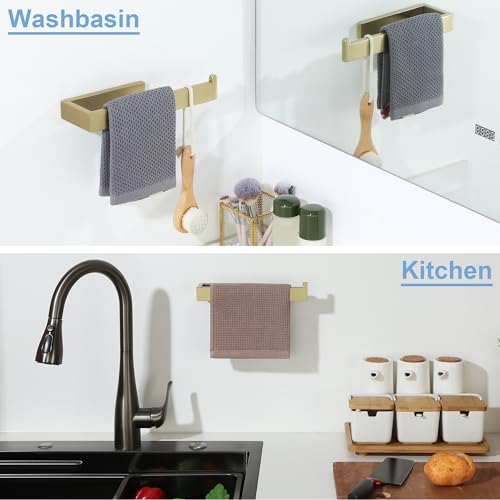 Brushed Gold Hand Towel Holder