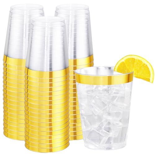 60 Pack Gold Plastic Cups (60 Count)