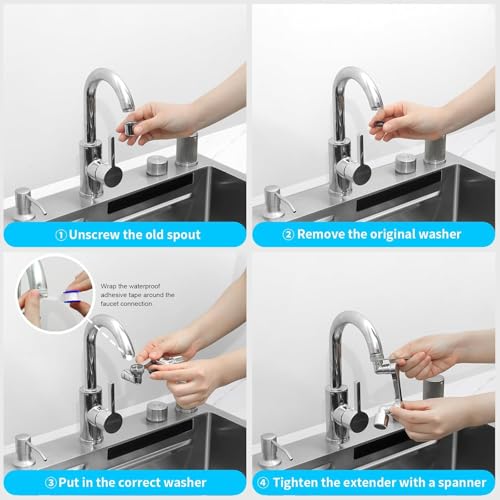 1080° Swivel Faucet Extender