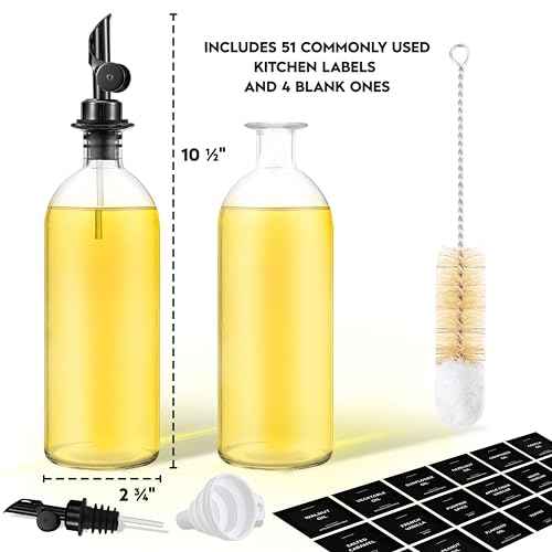 Large Oil Dispenser for Kitchen (2 Count)