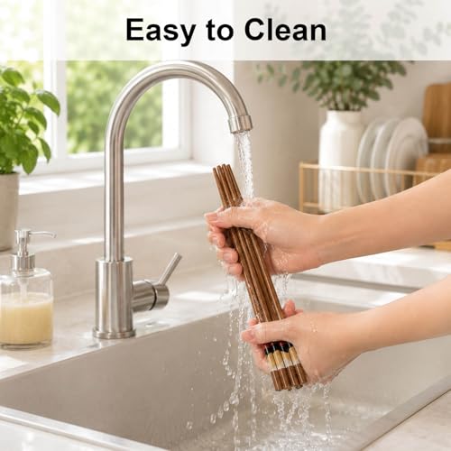 Natural Wood Chopsticks 5 Pairs