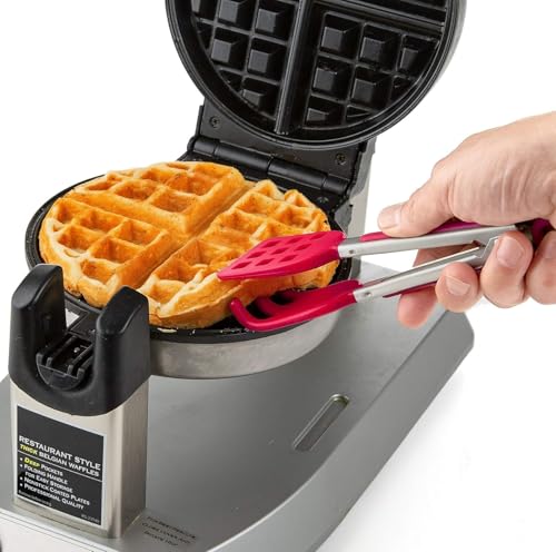 Professional Easy Grip Waffle Tongs with Heat