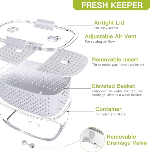 Fresh Produce Vegetable Fruit Storage Containers 3Piece Set