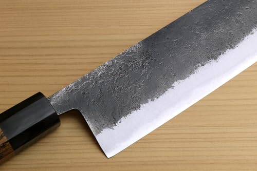 Nashiji High Carbon White Steel #2 Japanese Nakiri Vegetable Knife with Cocobolo Wood Handle