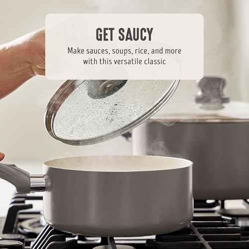 2QT Ceramic Nonstick Saucepan with Lid