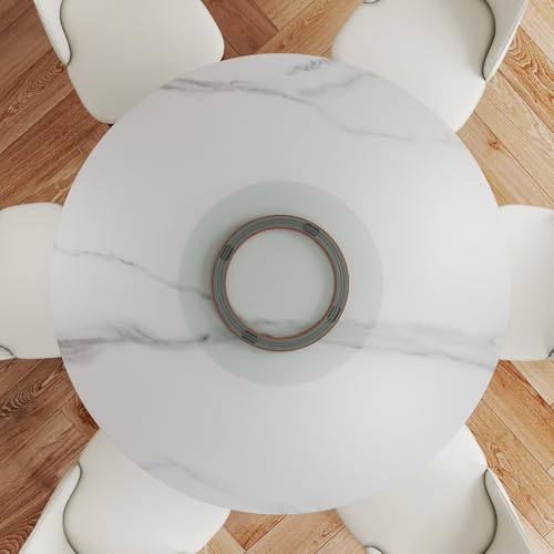 23.6" Lazy Susan for Table Top Tempered Glass Rotating Serving Tray for Dining Table