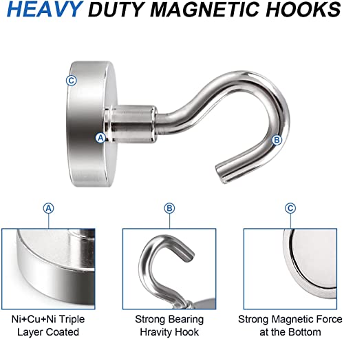 Magnetic Hooks for Cruise Essentials 2026 Cabins Door 12 Pack (12 Count)