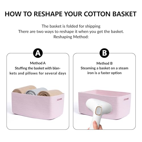 Large Storage Baskets for Shelves (3 Count)