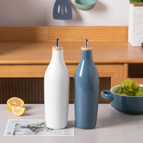 Sweejar Glossy Ceramic Olive Oil Dispenser Bottle with Spout