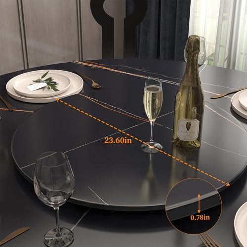 23.6" Lazy Susan for Table Top Sintered Stone Rotating Serving Tray for Dining Table