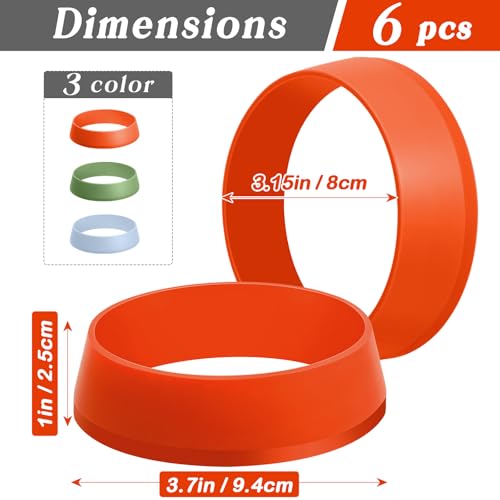 6 Pack 3.15 Inch Nonstick Silicone English Muffin Rings