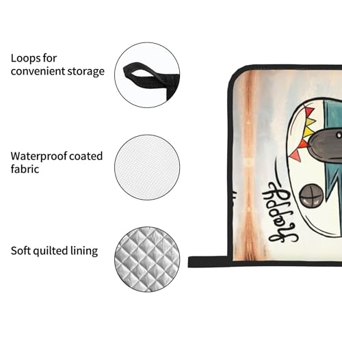Happy Camper Oven Mitts and Pot Holders Sets of 4 (4 Count)