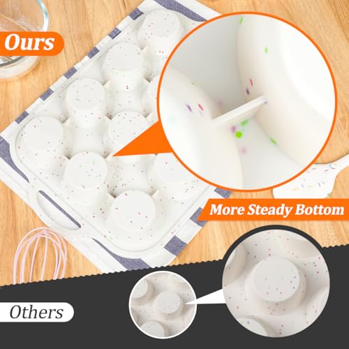 Silicone Muffin Pan for Baking with Metal Reinforced Frame