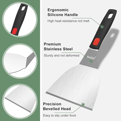 4 Piece Metal Spatula for Cast Iron Skillet (4 Count)