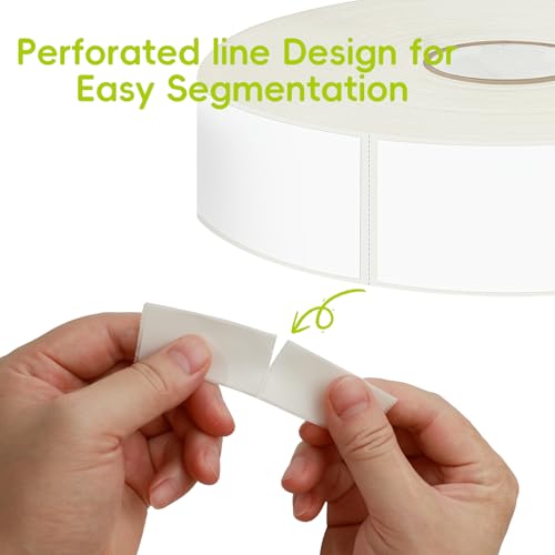 600 Blank Removable Freezer Labels with Perforation Line for Easy Distribution and Use. Waterproof and Oil (600 Count)