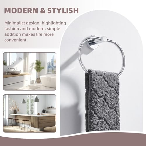 Bathroom Towel Ring Chrome