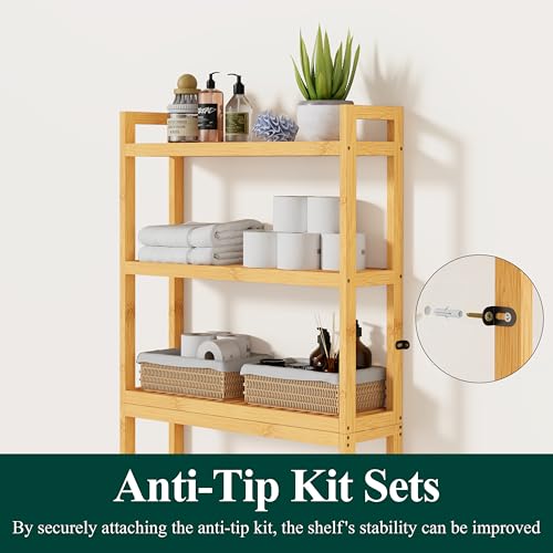 Bamboo Over The Toilet Storage Cabinet (3 Count)