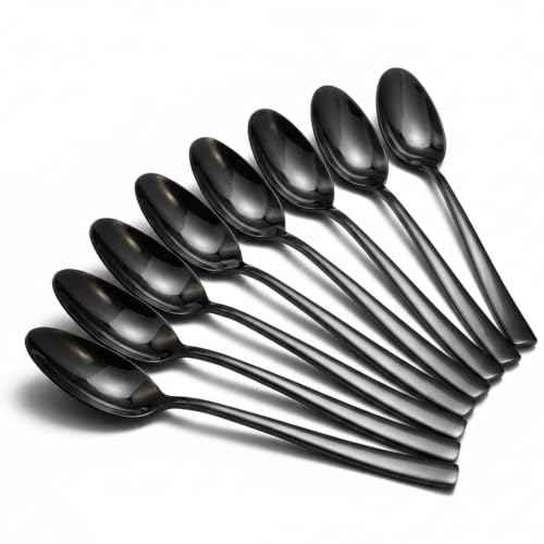 8 Piece Black Spoons Set (8 Count)