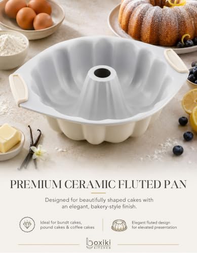 Ceramic Fluted Cake Pan