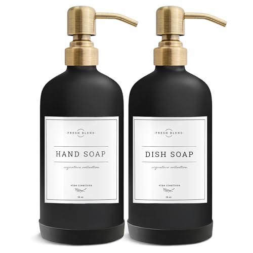 Black Glass Soap Dispenser
