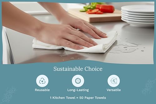 Organic Cotton Flour Sack Kitchen Towels (10 Count)