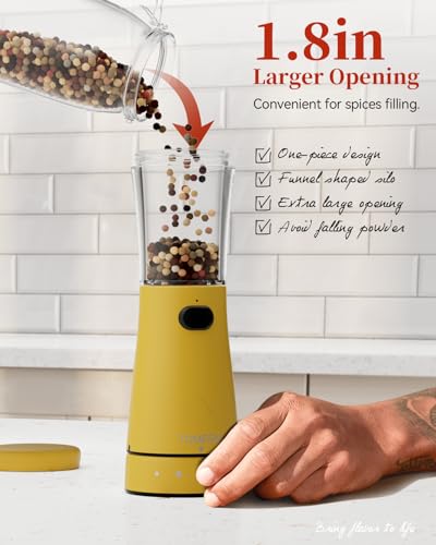 Electric Salt and Pepper Grinder Set with Storage Base (2 Count)