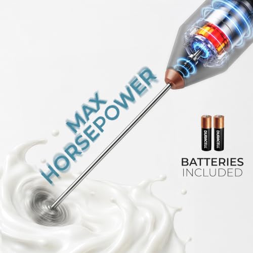 Powerful Milk Frother AA Batteries Included