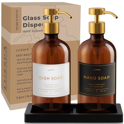 Glass Soap Dispenser Set of 2 (2 Count)