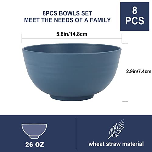 Wheat Straw Bowl Sets (8 Count)