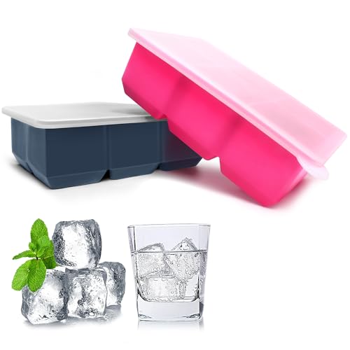 Silicone Ice Cube Trays with Lids (2 Count)