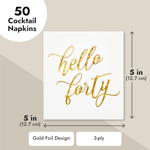 40th Birthday Napkins (50 Count)
