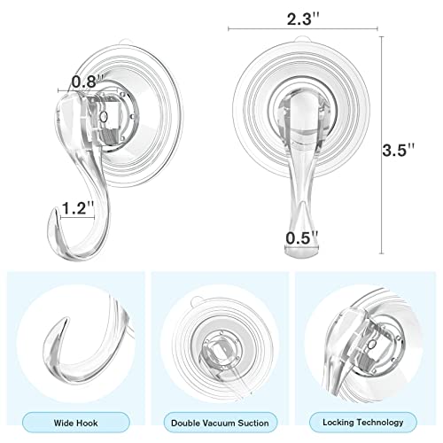 Suction Cup Hooks with Wipes (4 Count)