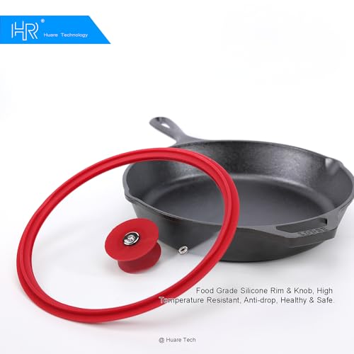 Vented Tempered Glass Cookware Lid Red 1 Pack